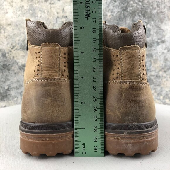 Freeway Easywear Women's Size EUR 37 Queen4 Brown Leather Combat Zip Ankle Boots - Picture 10 of 16